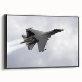 Black and white framed canvas featuring a vintage airplane side view, ideal for bedroom wall decor.