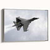 Framed canvas of a vintage airplane in black with colorful accents, ideal for an office or study room decor.