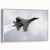 Vintage poster art of a black airplane on a colorful background, framed canvas, ideal for living room wall decor.