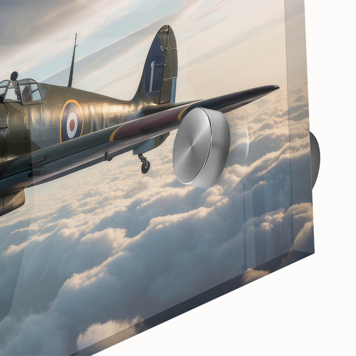 Large abstract acrylic print of an airplane in grayscale, ideal for modern bedroom or dining room decor.