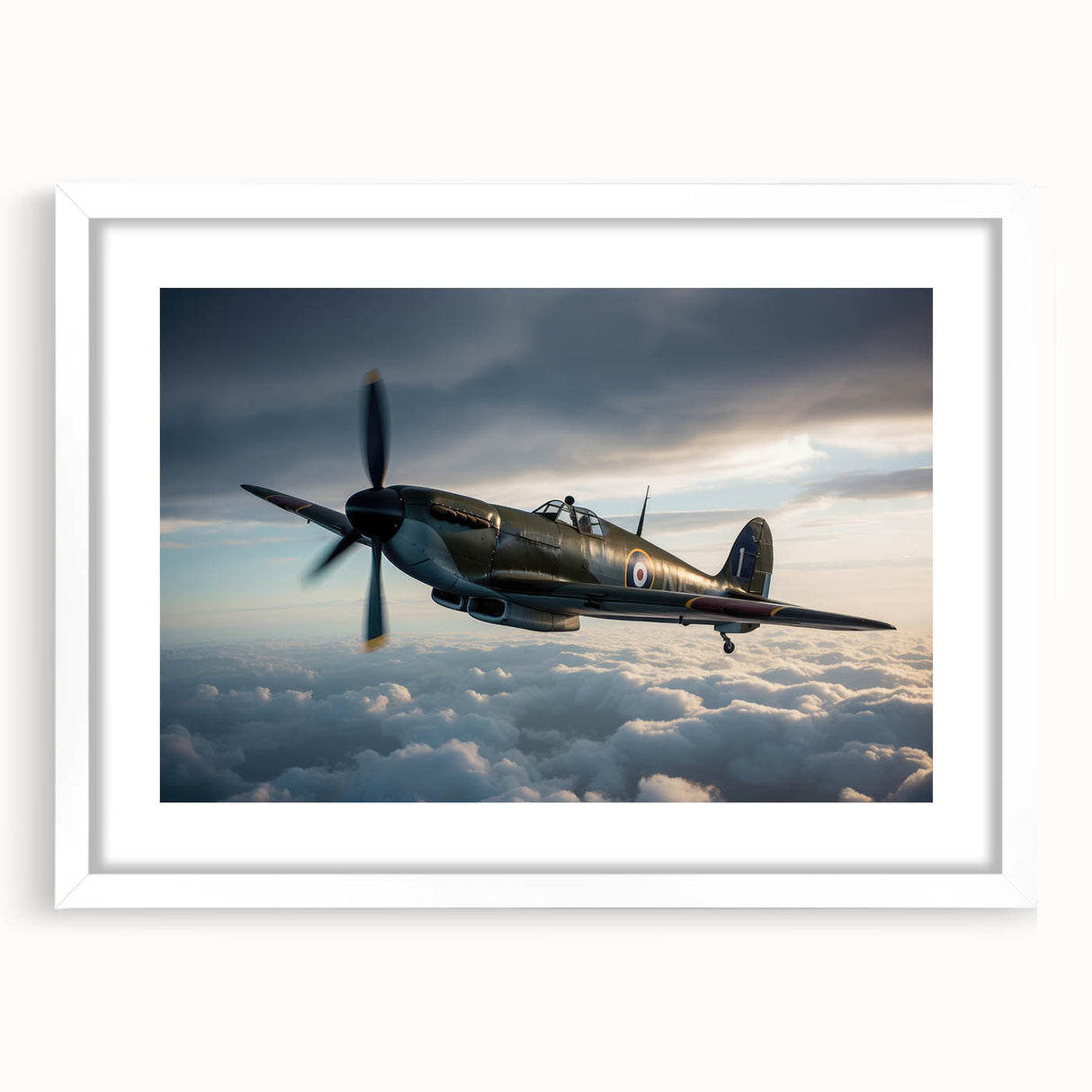 Extra large abstract art print featuring a textured depiction of an airplane, in muted gray tones on a white framed canvas.