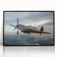 Mid-century modernist art of an airplane in abstract style, framed acrylic, ideal for dining room art.