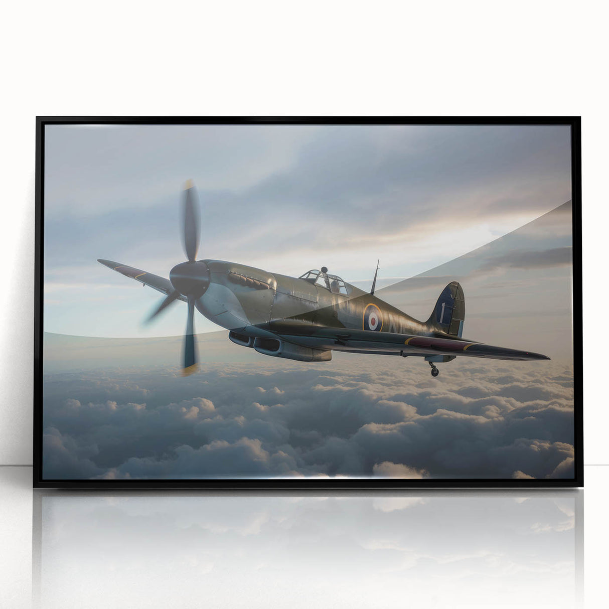 Mid-century modernist art of an airplane in abstract style, framed acrylic, ideal for dining room art.