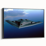 Black and white vintage airplane side view on framed canvas, ideal for bedroom or office wall decor.