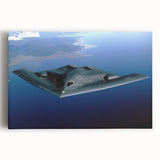 Black and white photo of a vintage airplane on a stretched canvas, suited as large kitchen wall art.