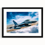 Abstract art print of colorful airplanes on a textured canvas, extra large, framed in black, ideal for living room decor.