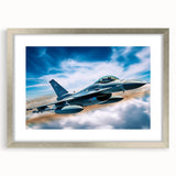 Textured abstract art print of an airplane, in muted gray and silver tones on a framed canvas, suitable for bedroom decor.