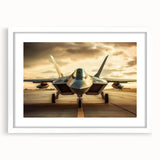 Extra large abstract art print featuring textured airplane design in neutral shades, framed in white.