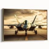 Landscape art painting of a vintage airplane in flight, rendered in black and colorful hues on a framed canvas.