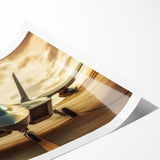 Extra large rolled print featuring a detailed floral design, ideal for classy bathroom or large living room decor.