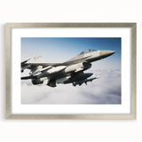 Textured art print of abstract airplanes in muted gray, ideal for modern bedroom décor, framed in silver.