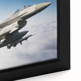 Close-up of a black textured airplane on a colorful, extra large framed canvas, ideal for living room decor.