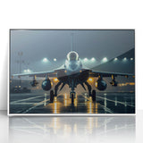 Acrylic print of a mid-century modernist airplane in muted blue and white, ideal for nursery wall decor.