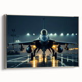 Framed canvas of a vintage airplane in black and white, ideal for bedroom wall art.