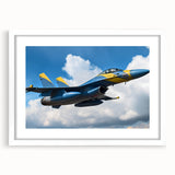 Extra large abstract art print of an airplane, in textured grays and whites, framed with a white mat.