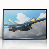 Large abstract airplane design in black and gray tones on a framed acrylic.