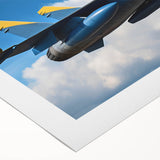 Art deco poster of an airplane in monochrome shades, printed on rolled canvas, suitable for dining room or bathroom wall art.