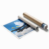 Extra large wall art featuring an airplane in grayscale on rolled canvas, ideal for art wall dining room.