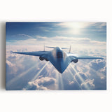 Black and white print of vintage airplanes on stretched canvas, ideal for kitchen wall art.