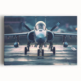 Black and white photo of airplanes on stretched canvas, suited for kitchen wall art.