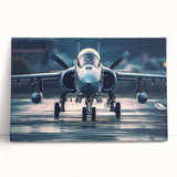 Black and white photo of a vintage airplane on stretched canvas, ideal for kitchen wall art or bedroom ambiance.