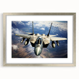 Abstract textured art print of an airplane, in muted gray and silver tones, framed with mat in silver, ideal for bedroom art.