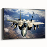 Black and white vintage airplane poster art on framed canvas, ideal for bedroom wall decor.