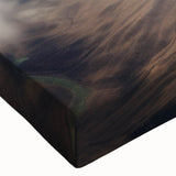 Black and white landscape art painting of airplanes on stretched canvas, ideal for bedroom wall art.