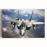 Black and white photograph of a vintage airplane on stretched canvas, ideal for kitchen wall art or bedroom decor.