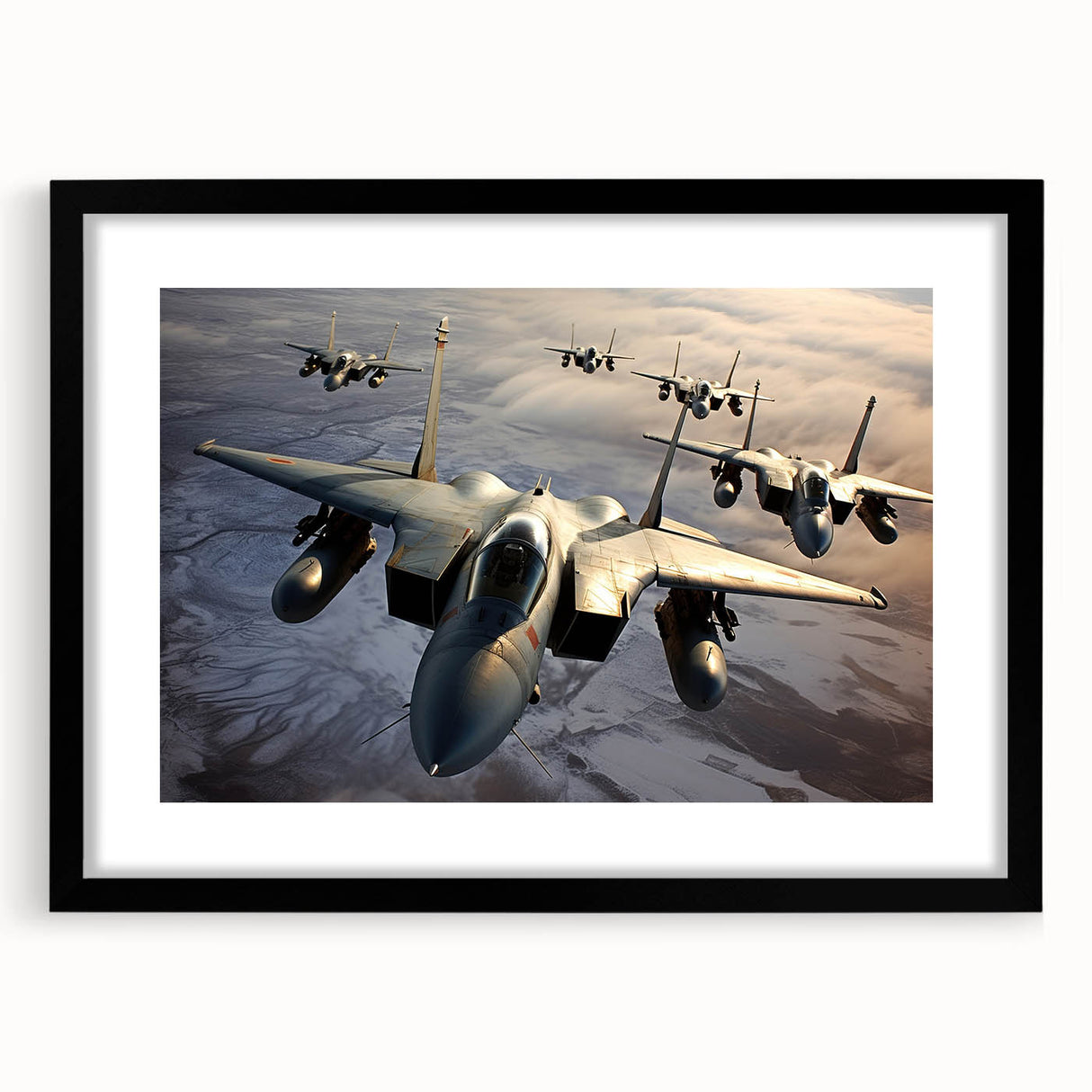 Extra-large abstract airplane design in vibrant colors on textured canvas, framed in black, suitable for living room decor.