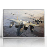 Large abstract wall art featuring a mid-century modernist airplane design in muted gray, ideal for modern office decor.