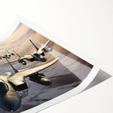 Extra large rolled print featuring a vintage airplane design in muted gray tones, ideal for classy bathroom wall art.