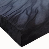 Large art of a black and white airplane in flight, printed on stretched canvas, suitable for bedroom wall decor.