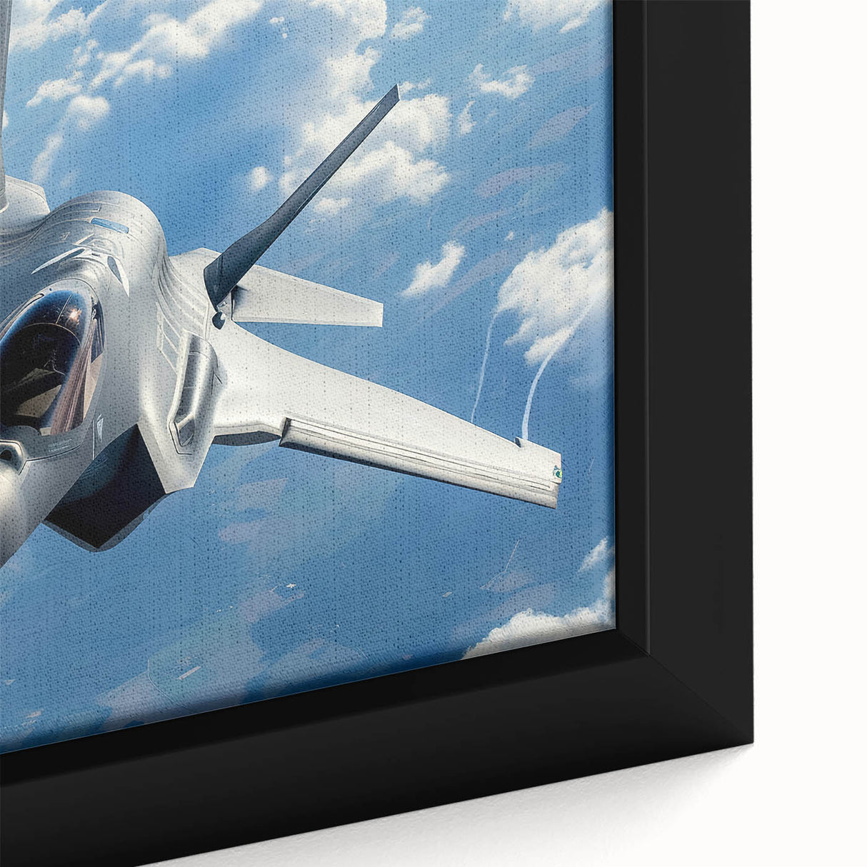 Extra large black wall art featuring a colorful, textured depiction of an airplane, ideal for living room decor.
