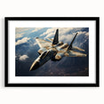 Extra large abstract art print of colorful airplanes on textured canvas, framed in black, ideal for living room decor.