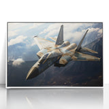 Large abstract wall art depicting airplanes in muted blues and grays, framed acrylic, ideal for modern office decor.