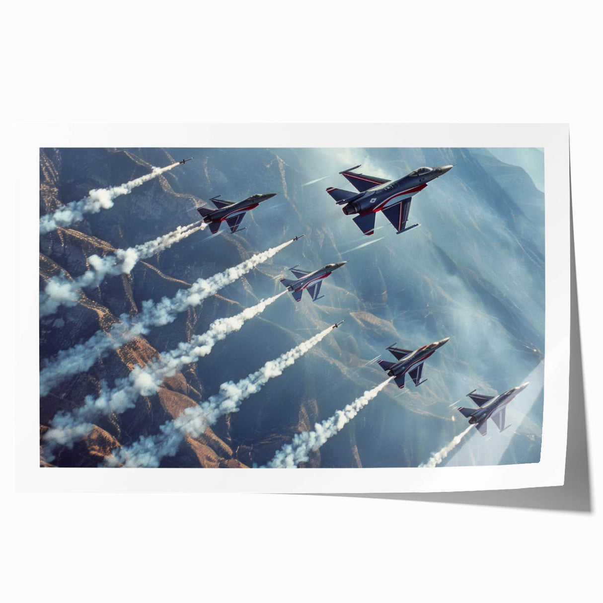 Art Deco style poster featuring an airplane in muted metallic tones, ideal for dining room wall art.