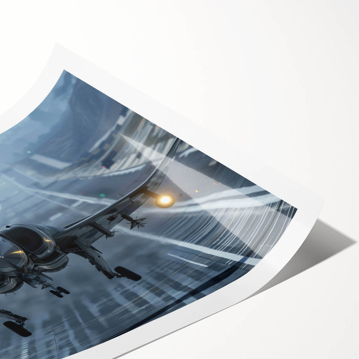 Extra large rolled print featuring a collection of vintage airplanes in muted earth tones, ideal for dining room wall art.