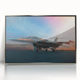 Mid-century modernist art featuring a silver airplane, in a framed acrylic format, suitable for nursery wall decor.