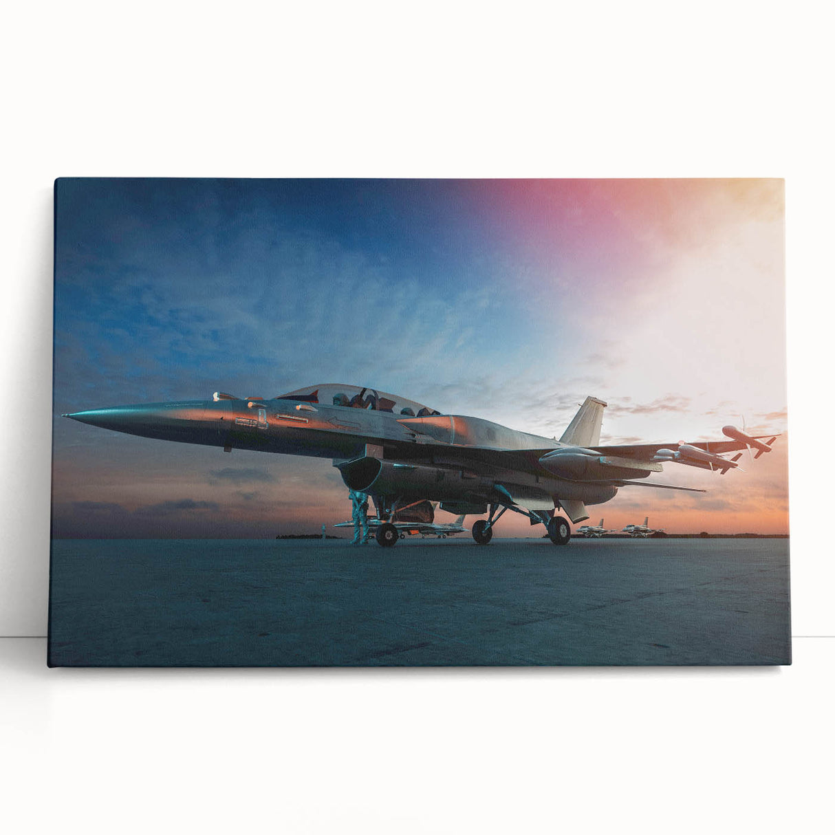 Black and white photo of airplanes in formation on stretched canvas, ideal for kitchen wall art or bedroom decor.