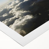 Art deco poster featuring an airship in muted gray and blue tones on rolled canvas, suitable for dining room decor.