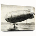 Acrylic print of a large abstract airship in muted metallic tones, ideal for modern bedroom or dining room decor.