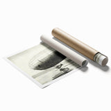 Extra large wall art featuring a line art design of flowers in black on a white background.