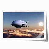 Rolled print of a vintage airship in muted sepia tones, suitable as extra large wall art for dining rooms.