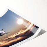 Extra large wall art featuring line art flowers in muted earth tones on a rolled canvas.