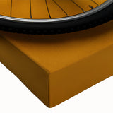 Large art of a black and white bicycle on stretched canvas, ideal for bedroom wall decor.