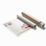 Vintage-style bicycle with floral accents, printed on rolled canvas, suitable for classy bathroom wall art.