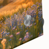 Mid-century modernist large abstract wall art of a bicycle, in muted tones, acrylic print, ideal for dining room art.