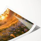 Extra large rolled print featuring line art flowers and a bicycle, in black and white, ideal for large living room wall art.