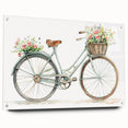 Side view of a bicycle in monochrome on acrylic glass, suitable as large abstract bedroom or dining room art.